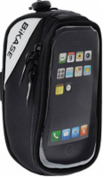 Beetle Сумка на верхнюю часть рамы с чехлом для смартфона черная (Iphone 5,5S,5C,6,6S,7,8,10; Galaxy 3,4,5)